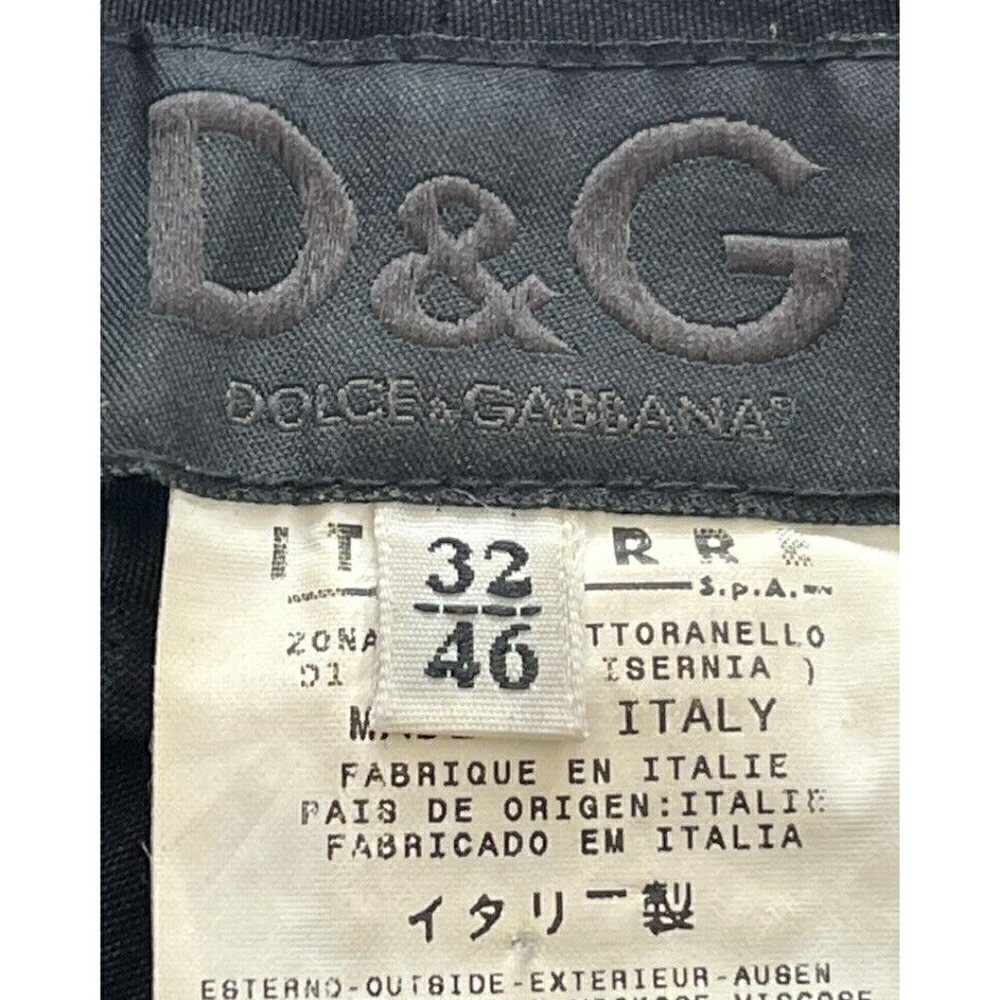 Dolce & Gabbana Womens 46 (30”) Black Pleated Wool Blend Ankle Pants Trousers - Picture 5 of 10
